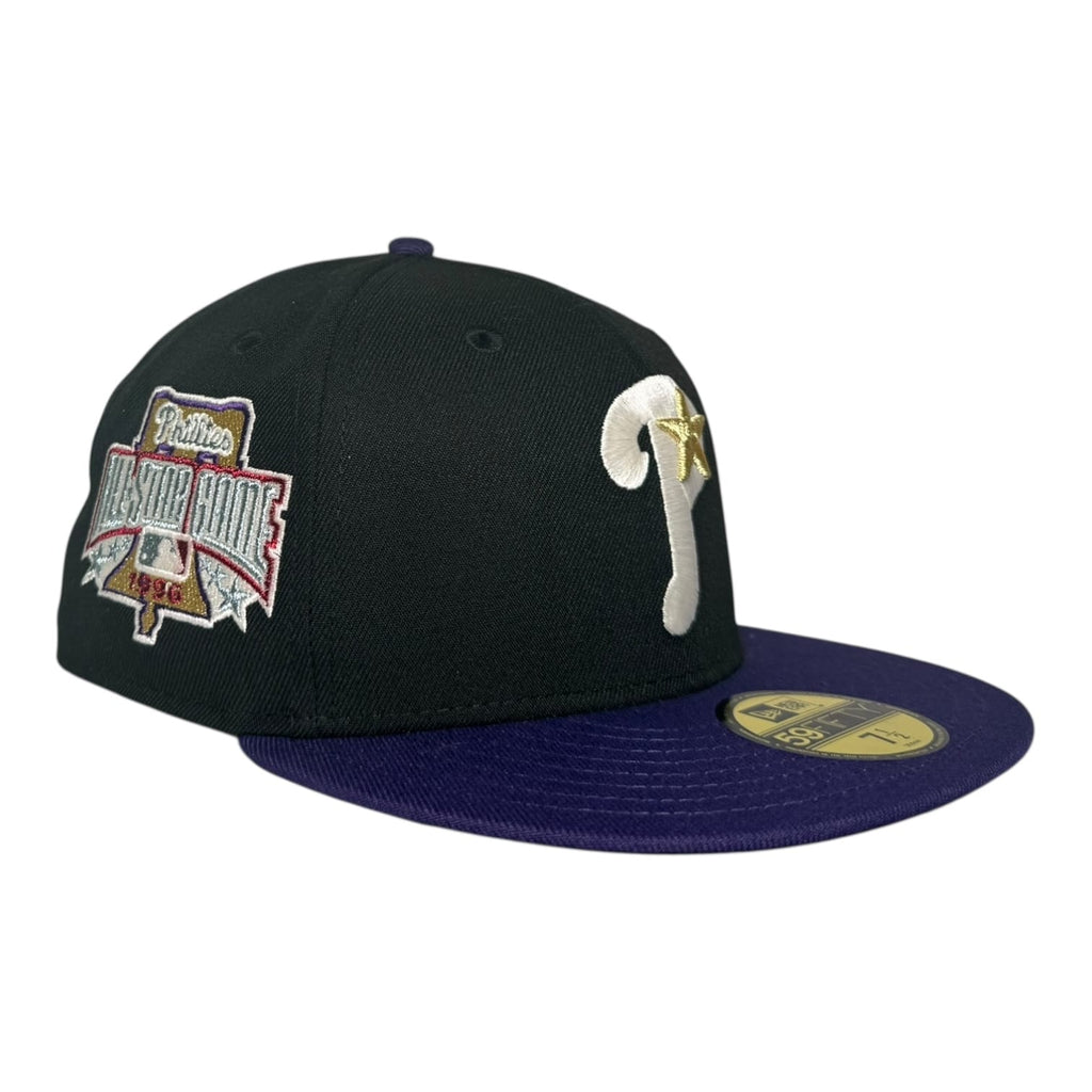 The Hat Wall Philadelphia Phillies 1996 All Star Game Black Purple New Era 59Fifty Fitted Hat
