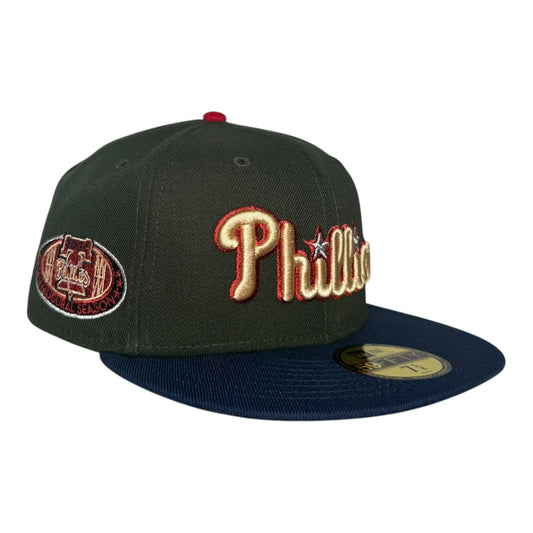 Philadelphia Phillies Inaugural Stadium 2-Tone Seaweed/Oceanside - Grey UV New Era 59Fifty Fitted Hat