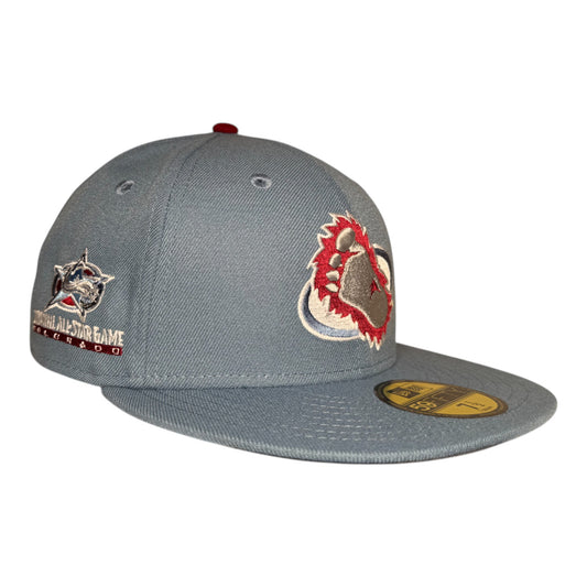 Colorado Avalanche Faded Blue Leon in the Lab 2001 ASG Patch New Era 59FIFTY Fitted Hat