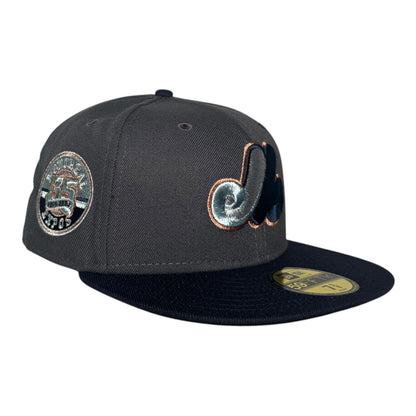 Montreal Expos 35th Anniversary Dark Gray Navy New Era 59Fifty Fitted Hat