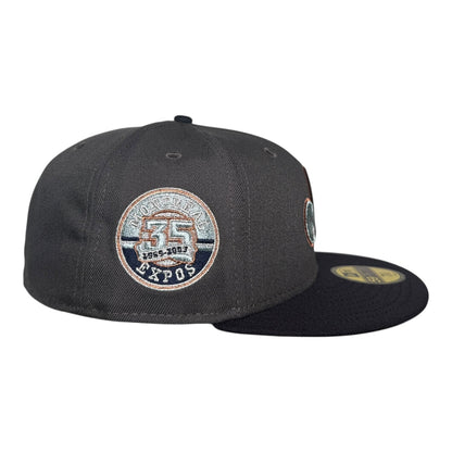 Montreal Expos 35th Anniversary Dark Gray Navy New Era 59Fifty Fitted Hat