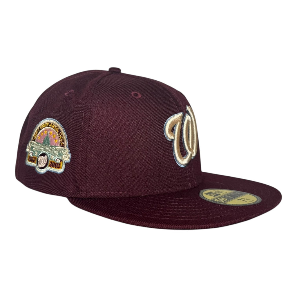 Sneakertown Washington Nationals RFK Kennedy Memorial Stadium New Era 59Fifty Fitted Hat Maroon