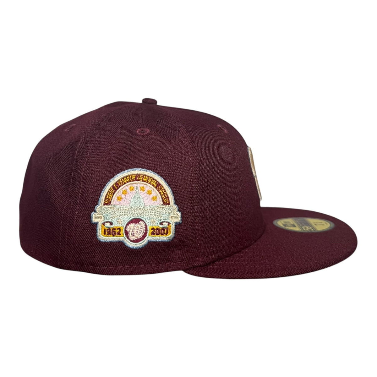 Sneakertown Washington Nationals RFK Kennedy Memorial Stadium New Era 59Fifty Fitted Hat Maroon