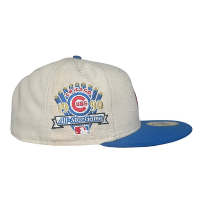 Chicago Cubs “Wave” Two Tone Stone 1990 ASG Hat Club New Era 59Fifty Fitted Hat