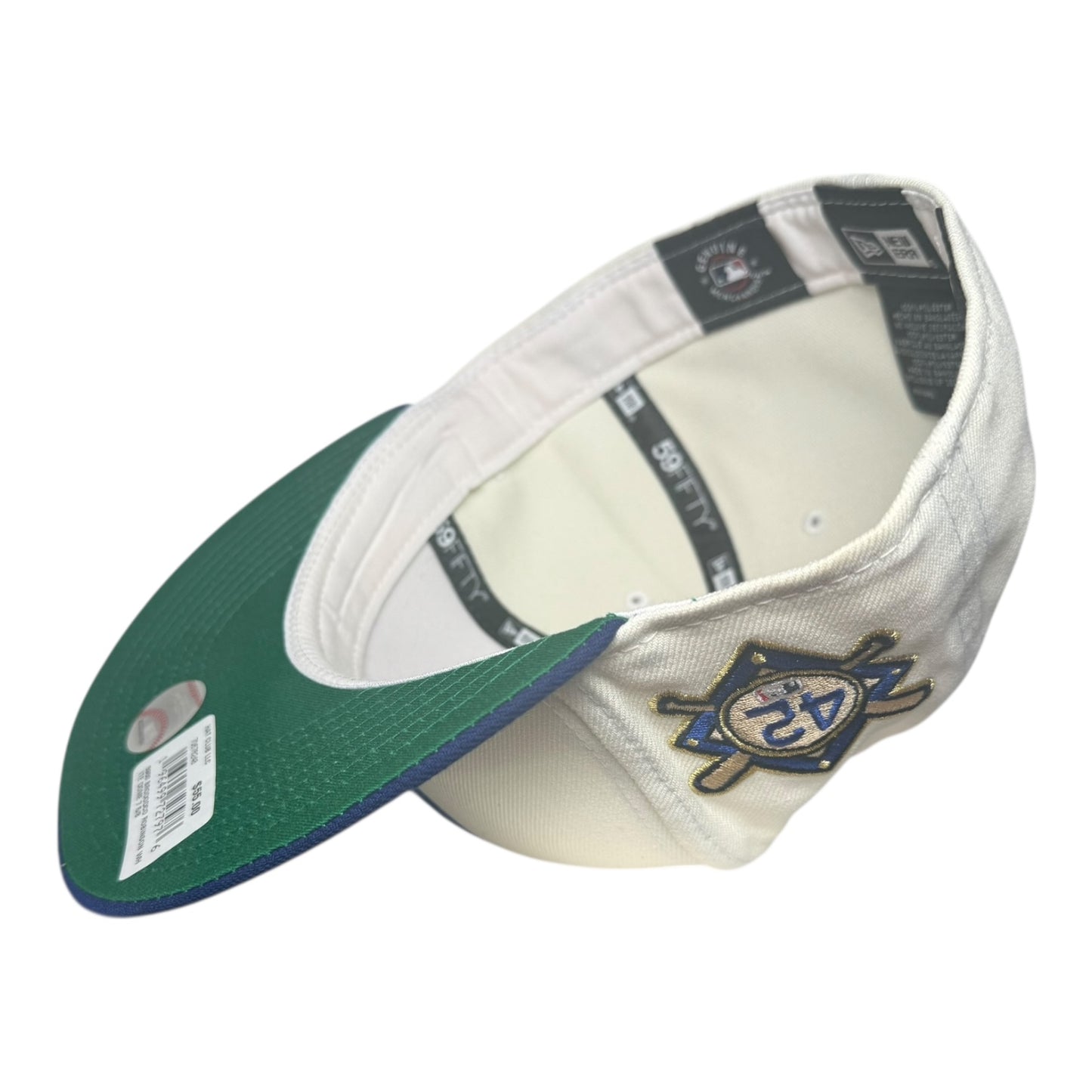Brooklyn Dodgers Jackie Robinson White Dome Hat Club New Era 59Fifty Fitted Hat