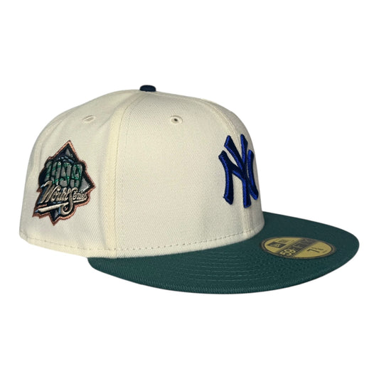 New York Yankees 1999 World Series New Era 59Fifty Fitted Hat Chrome White