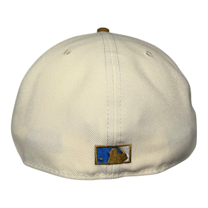 New York Yankees 1998 World Series New Era 59Fifty Fitted Hat Chrome White Metallic Gold Visor