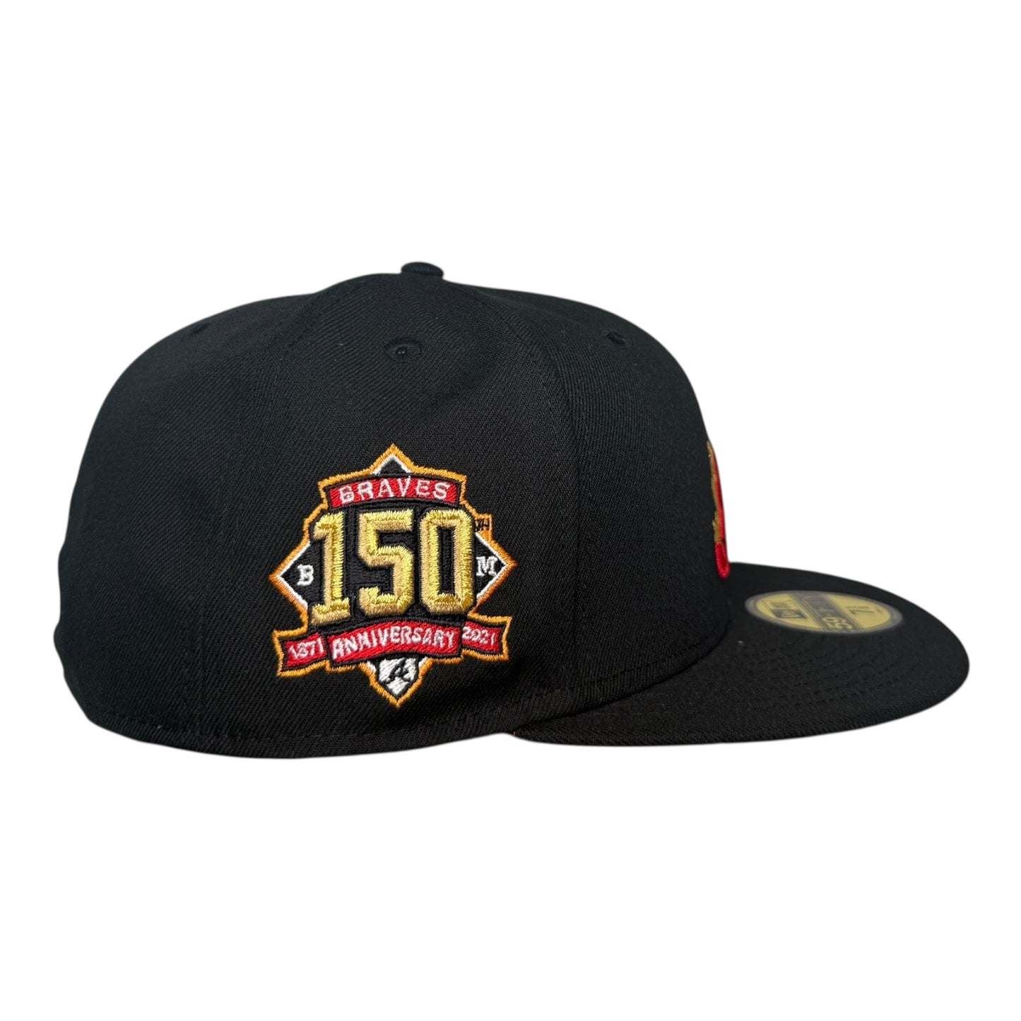 Atlanta Braves 150th Anniversary Black Fire Edition New Era 59Fifty Fitted Hat