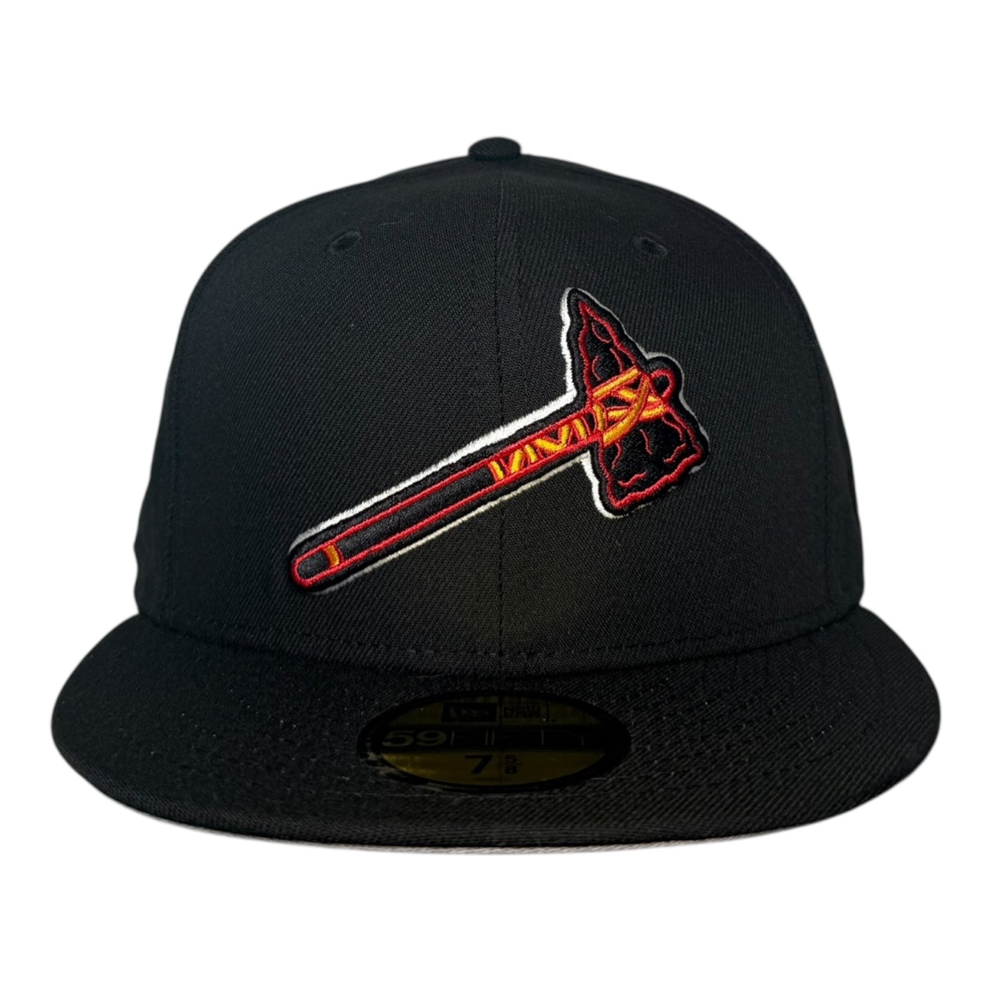 Atlanta Braves Black Tomahawk Leon In the Lab 1995 World Series New Era 59Fifty Fitted Hat