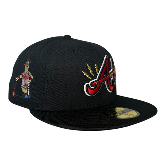 Atlanta Braves Mascot Side Patch New Era 59Fifty Fitted Hat
