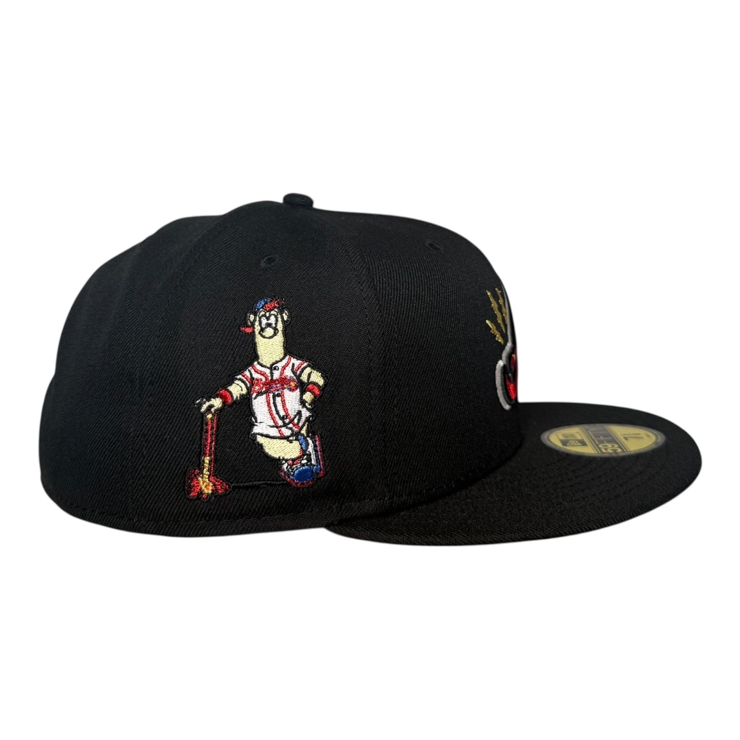Atlanta Braves Mascot Side Patch New Era 59Fifty Fitted Hat