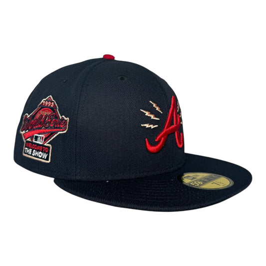 Atlanta Braves 1995 World Series "Electric Ocean Peach Edition" New Era 59Fifty Fitted Hat