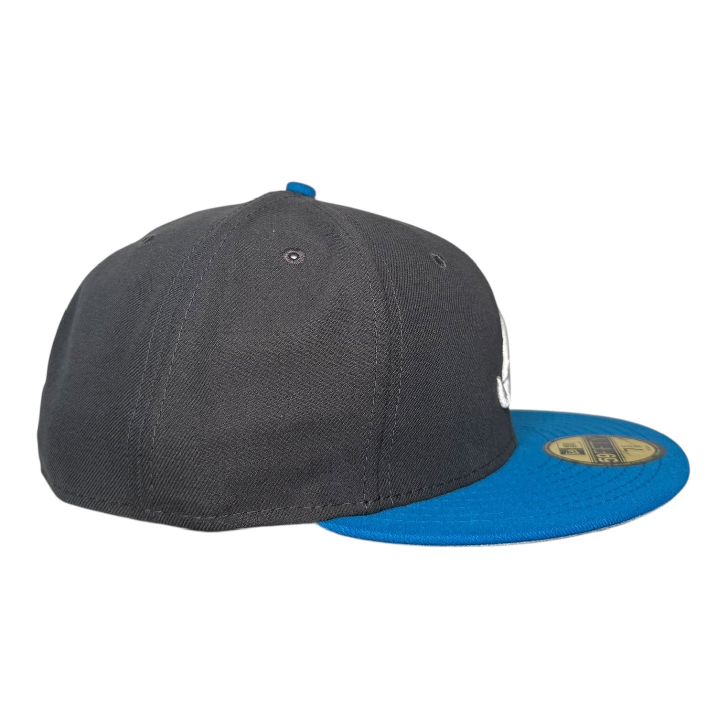 Atlanta Braves Dark Gray Crown Blue Visor New Era 59Fifty Fitted Hat
