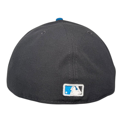 Atlanta Braves Dark Gray Crown Blue Visor New Era 59Fifty Fitted Hat
