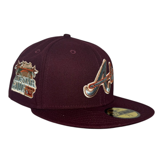 Atlanta Braves 2000 All Star Game "Maroon Icy" New Era 59Fifty Fitted Hat