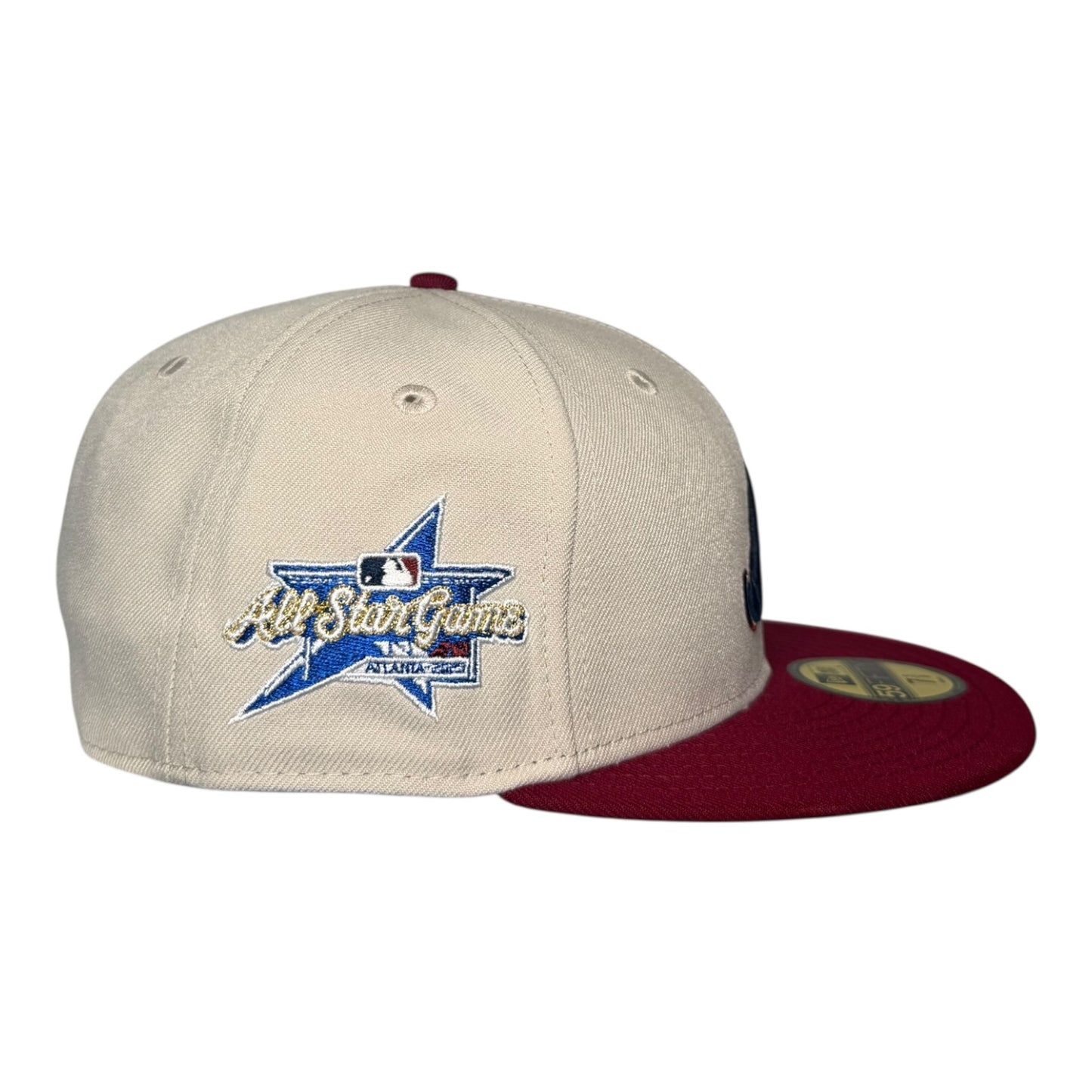 Atlanta Braves 2025 All Star Game Burgundy Visor New Era 59Fifty Fitted Hat