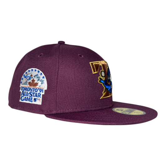 Toronto Blue Jays All Star Game 1991 Plum Metallic Edition New Era 59Fifty Fitted Hat