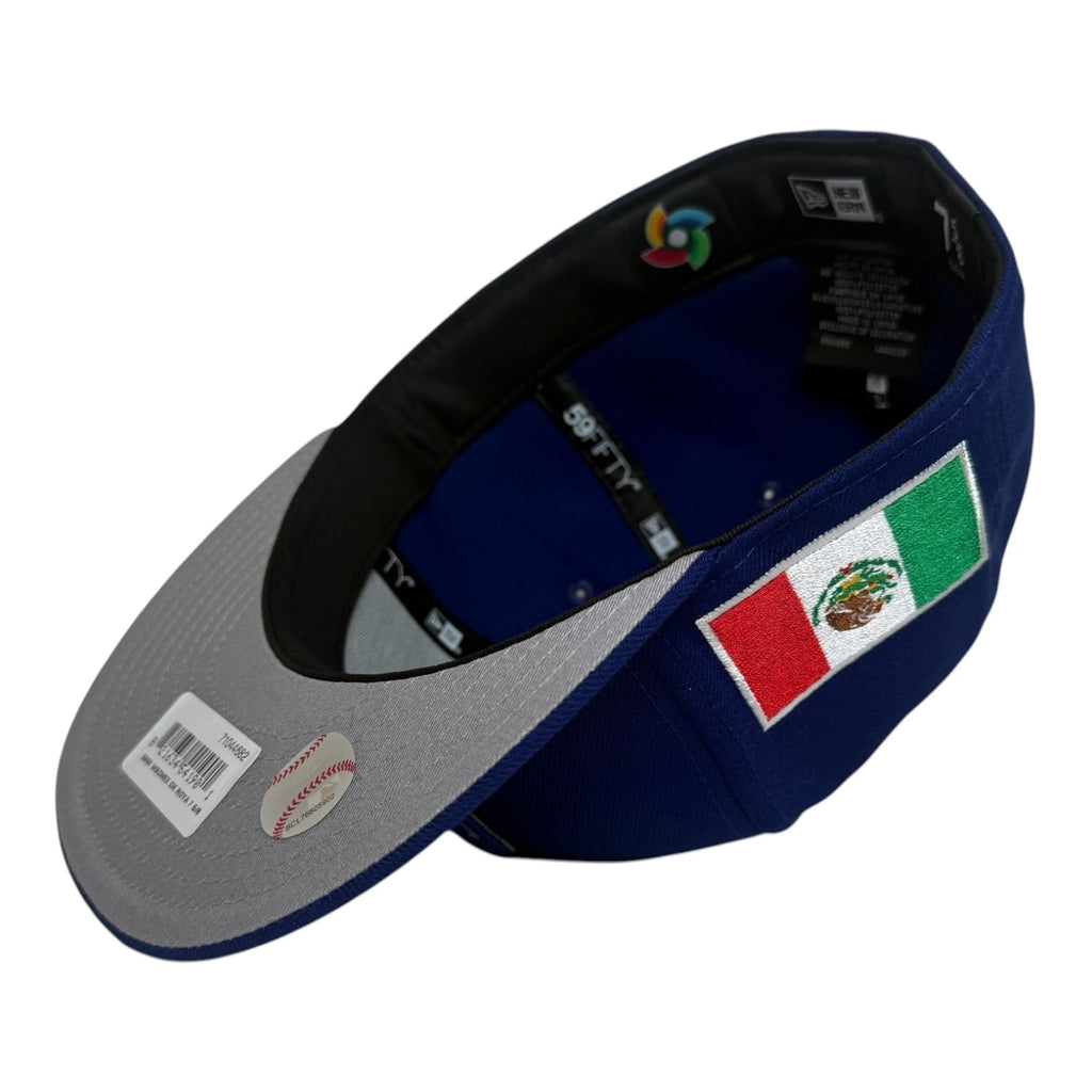 The Hat Wall New Era Mexico World Baseball Classic Royal Blue Edition 59Fifty Fitted Hat