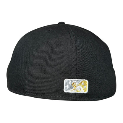 Charlotte Knights Uptown Black Throwback Edition New Era 59Fifty Fitted Hat