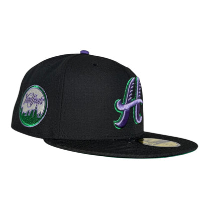 Hartford Yard Goats Black Metallic New Era 59Fifty Fitted Hat