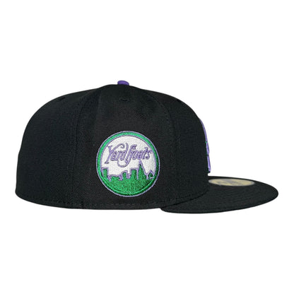 Hartford Yard Goats Black Metallic New Era 59Fifty Fitted Hat