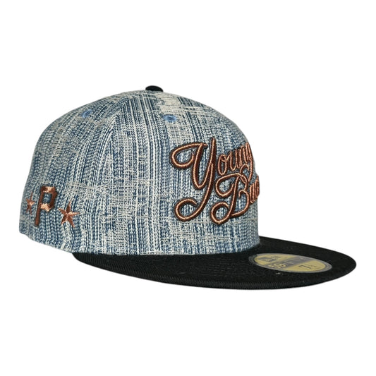 Indianapolis Indians Distressed Denim New Era 59Fifty Fitted Hat