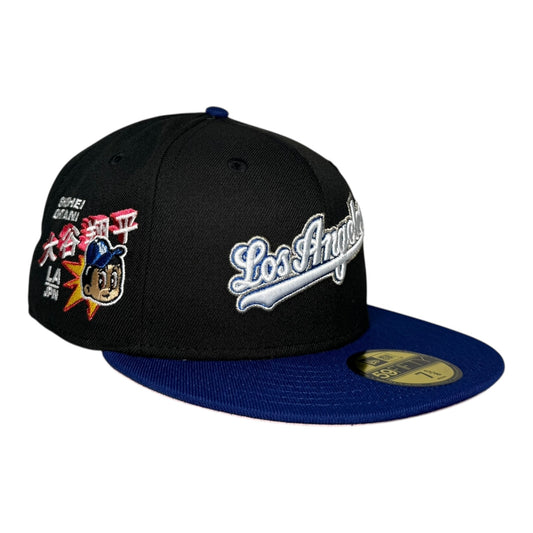 Los Angeles Dodgers Shohei Ohtani Patch Hat Club New Era 59Fifty Fitted Hat Pink UV