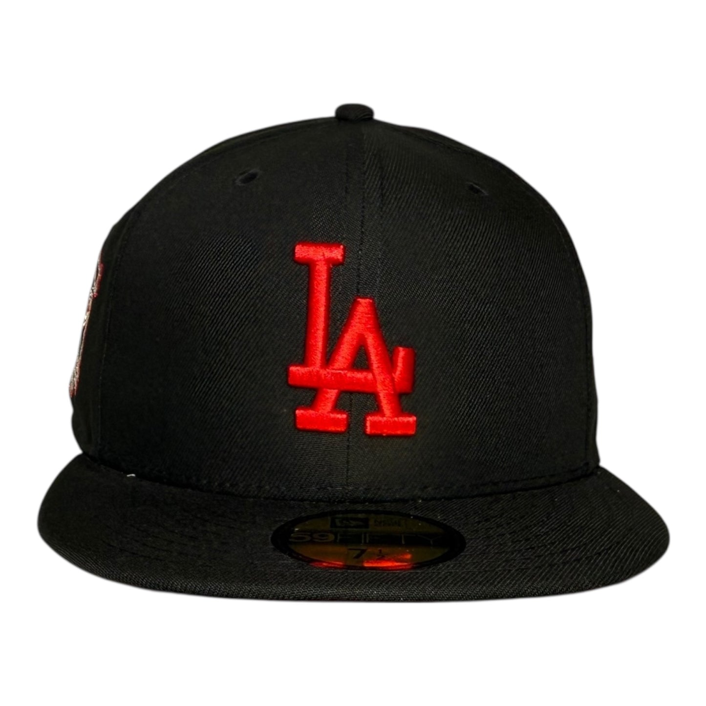 Los Angeles Dodgers 40th Anniversary Black and Red Satin UV New Era 59Fifty Fitted Hat