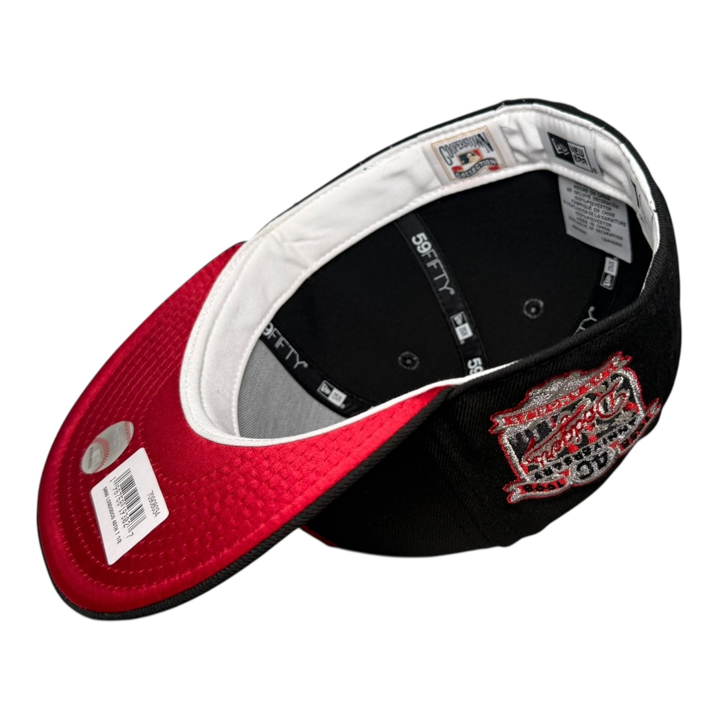 Los Angeles Dodgers 40th Anniversary Black and Red Satin UV New Era 59Fifty Fitted Hat