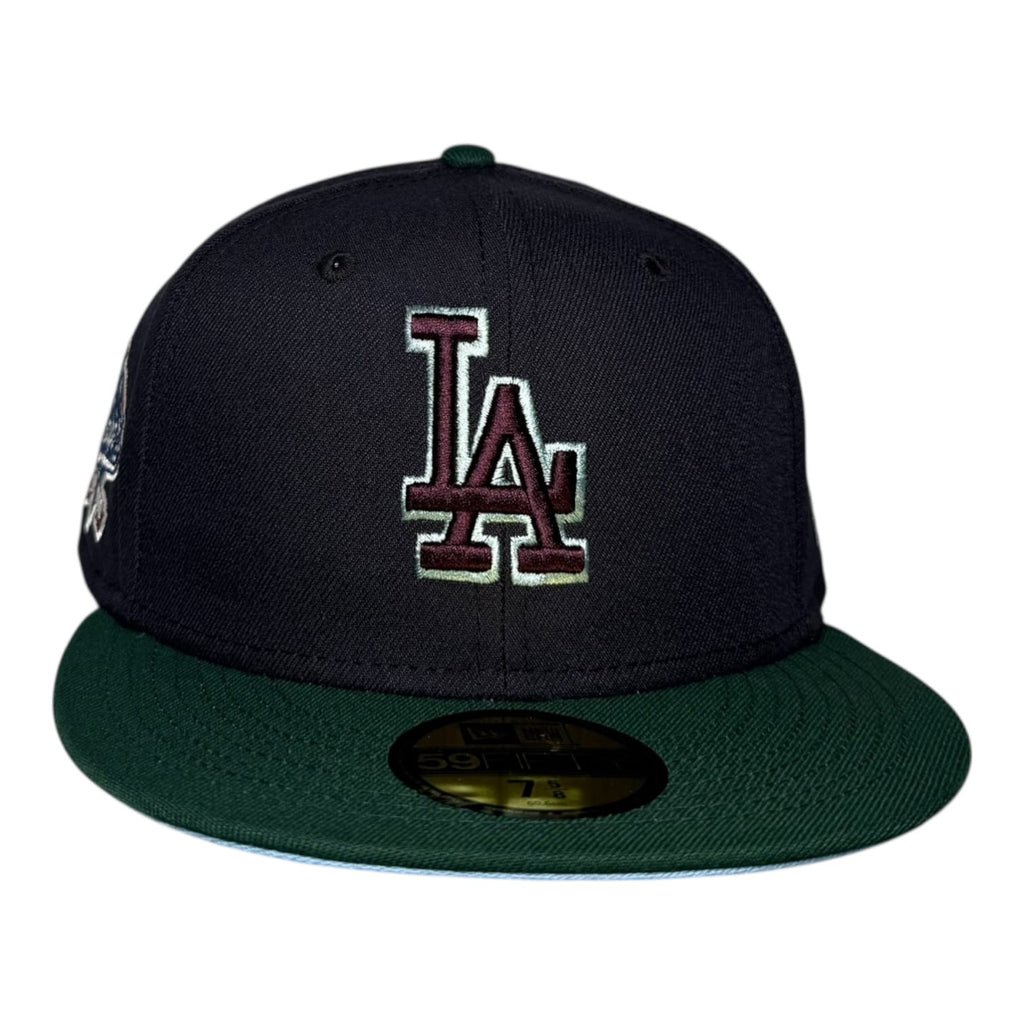 The Hat Wall Los Angeles Dodgers 100th Anniversary Navy Dark Green New Era 59Fifty Fitted Hat