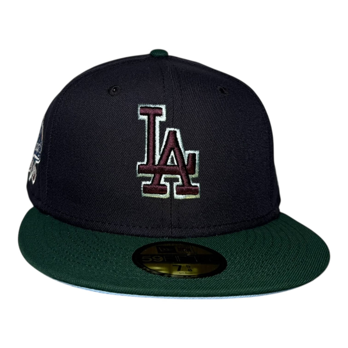 The Hat Wall Los Angeles Dodgers 100th Anniversary Navy Dark Green New Era 59Fifty Fitted Hat