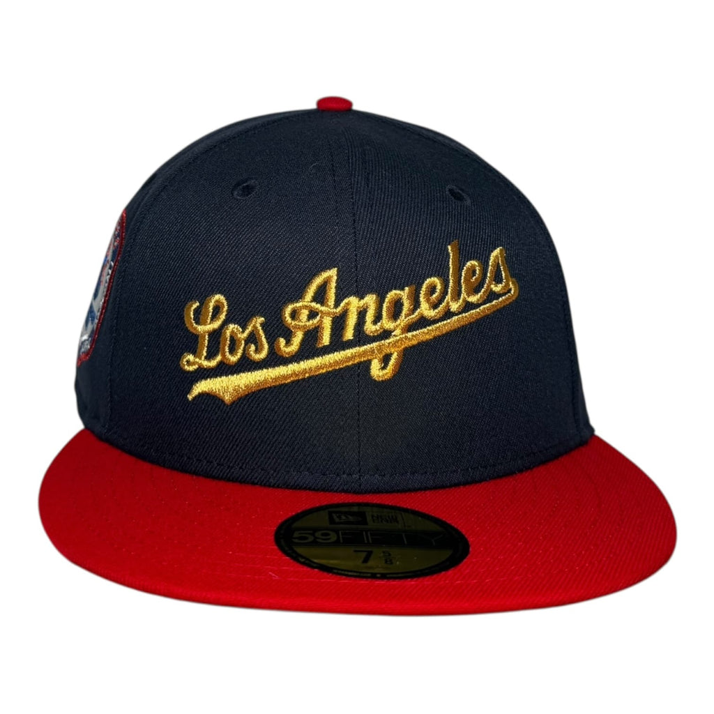 Hat Club Los Angeles Dodgers 1984 Olympic Patch Script Hat Club New Era 59Fifty Fitted Hat