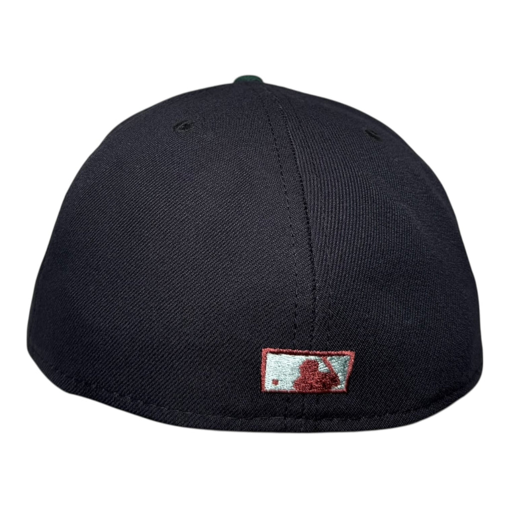 The Hat Wall Los Angeles Dodgers 100th Anniversary Navy Dark Green Script New Era 59Fifty Fitted Hat