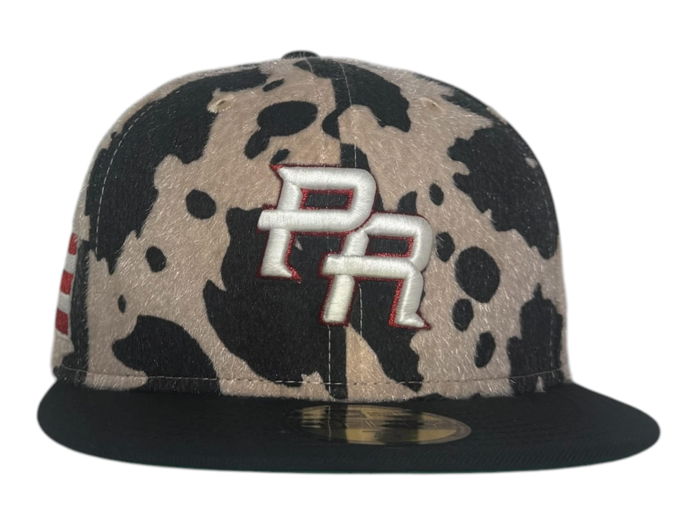 The Hat Wall New Era Puerto Rico Cow Print Green UV 59Fifty Fitted Hat