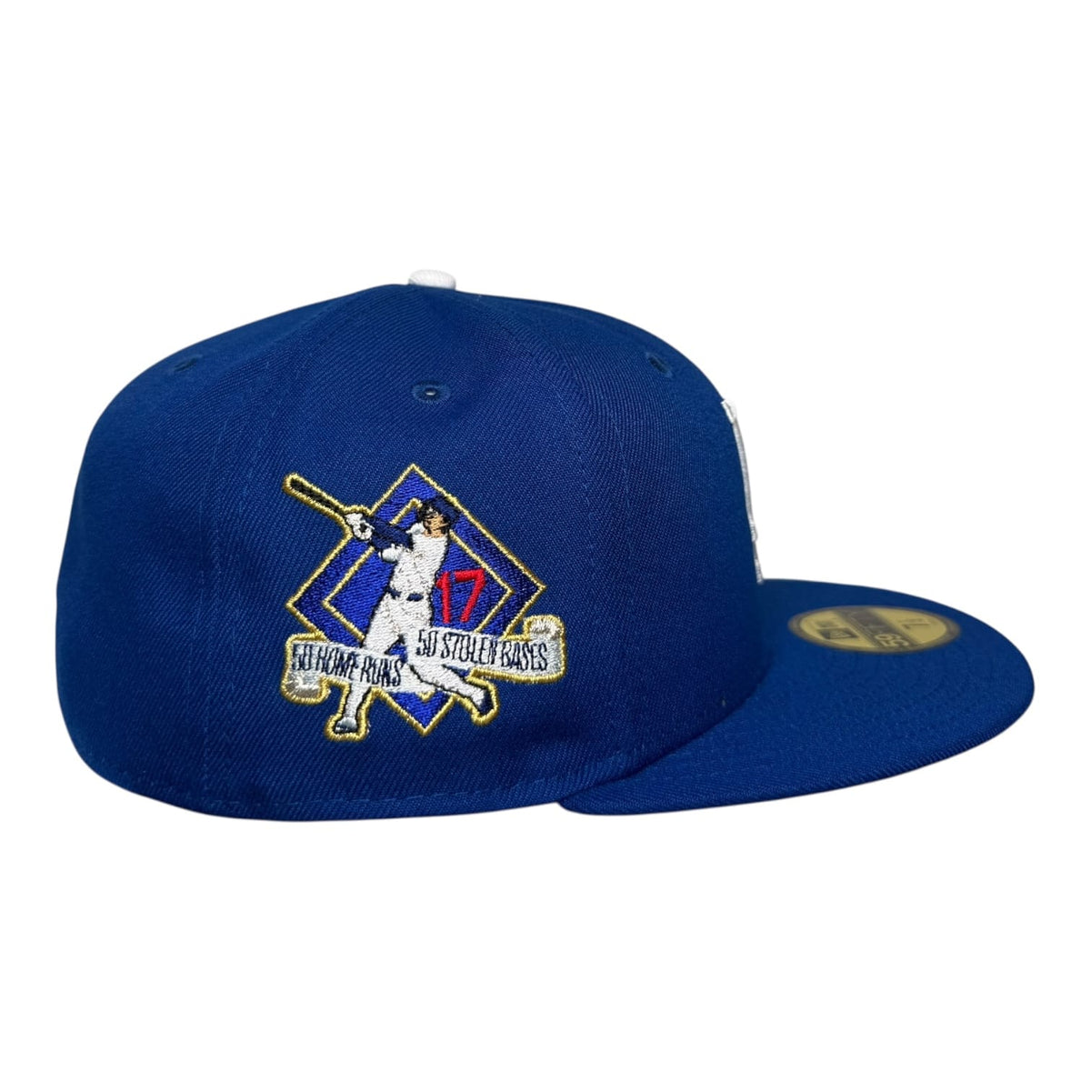 The Hat Wall Los Angeles Dodgers Shohei Ohtani 50 Home Runs 50 Stolen Bases New Era 59Fifty Fitted Hat