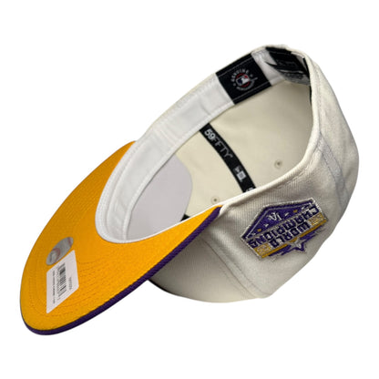 Los Angeles Dodgers 2020 World Champions New Era 59Fifty Fitted Hat Purple Yellow UV