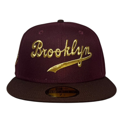 Brooklyn Dodgers 1942 All Star Game Maroon Gray UV New Era 59Fifty Fitted Hat