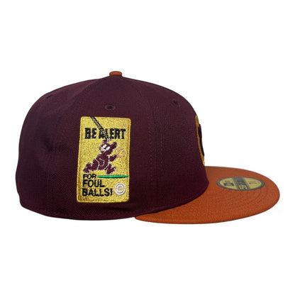 Chicago Cubs Be Alert for Foul Balls New Era 59Fifty Fitted Hat TwoTone