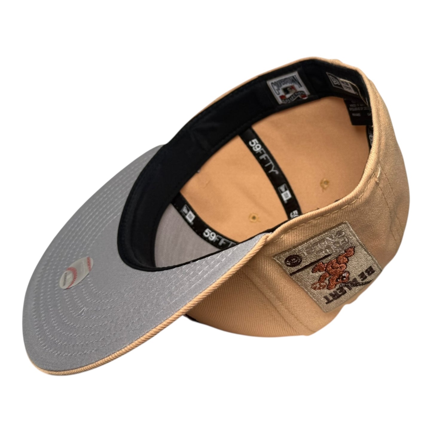 Chicago Cubs Be Alert for Foul Balls New Era 59Fifty Fitted Hat Pecan