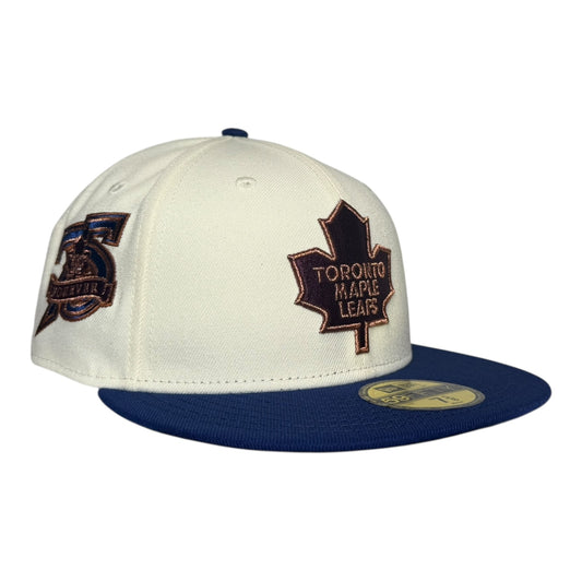 Toronto Maple Leafs 75th Anniversary Chrome Royal New Era 59Fifty Fitted Hat