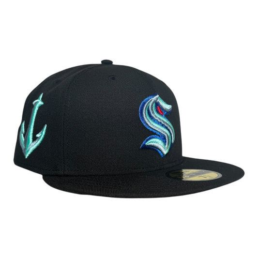 Seattle Kraken Anchor Black Prime New Era 59Fifty Fitted Hat