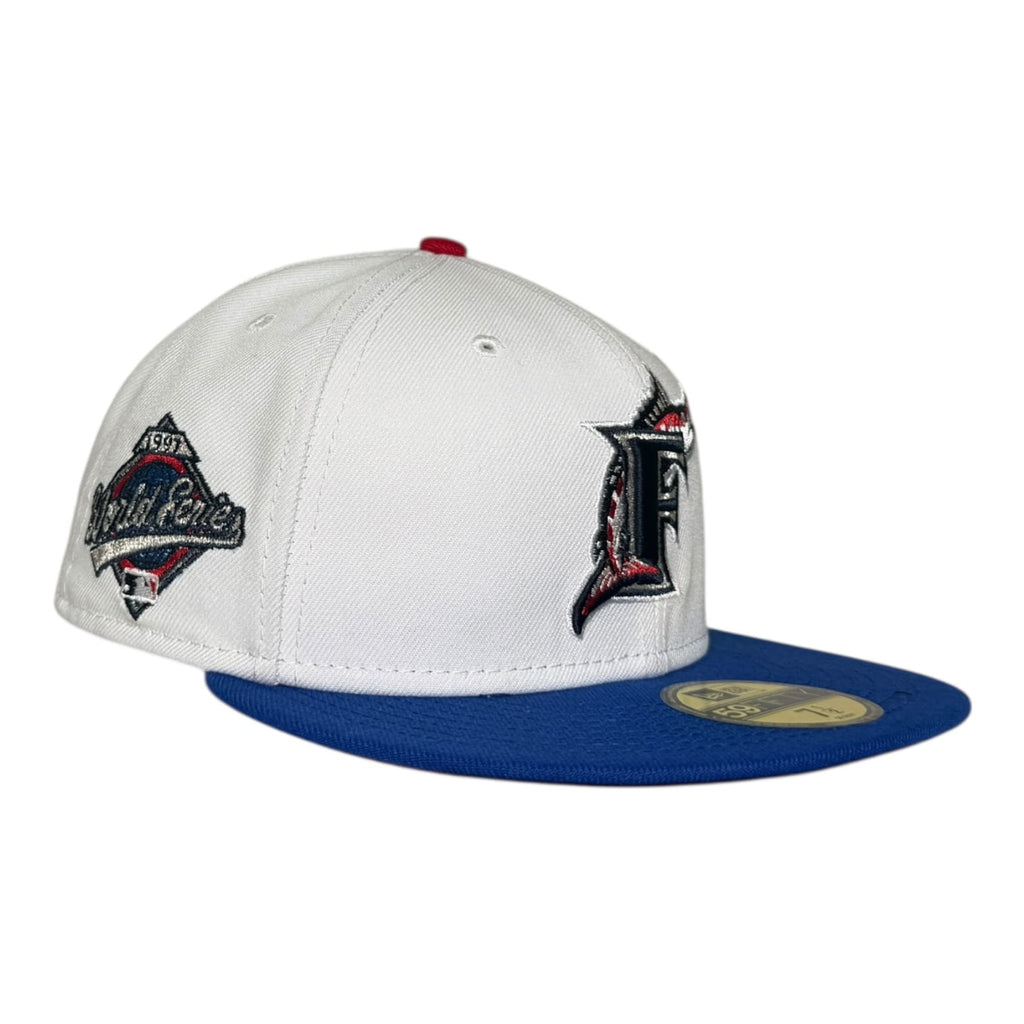 Hat Club Florida Marlins 1992 World Series Puerto Rico Flag Hat Club New Era 59Fifty Fitted Hat