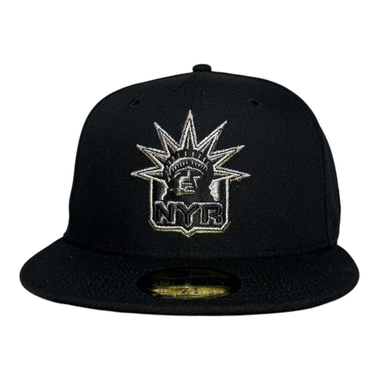 New York Rangers 70th Anniversary Metallic Black New Era 59Fifty Fitted Hat