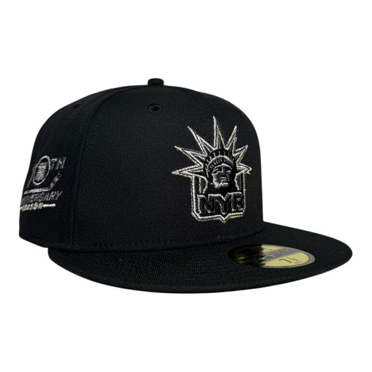 New York Rangers 70th Anniversary Metallic Black New Era 59Fifty Fitted Hat