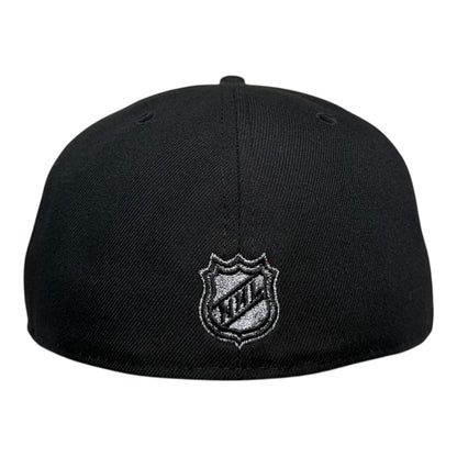 New York Rangers 70th Anniversary Metallic Black New Era 59Fifty Fitted Hat