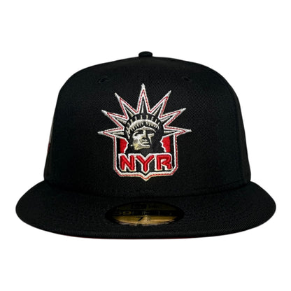 New York Rangers 85th Anniversary New Era 59Fifty Fitted Hat Red UV