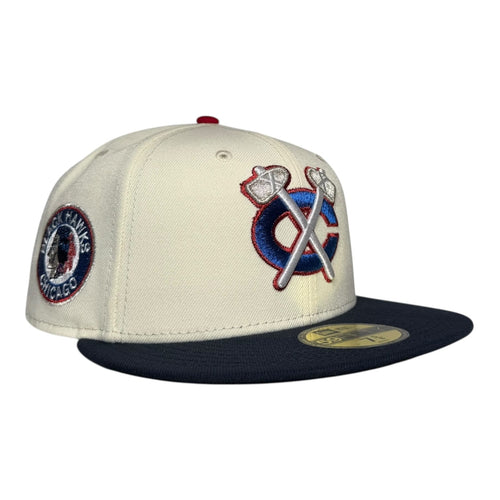 Exclusive Fitted Chicago Blackhawks Tomahawk Blackhawks Side Patch New Era 59Fifty Fitted Hat