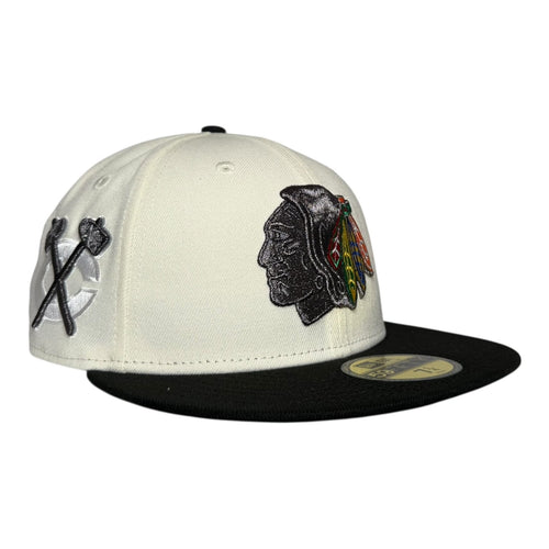 Ecap City Chicago Blackhawks Tomahawk Logo New Era 59Fifty Fitted Hat