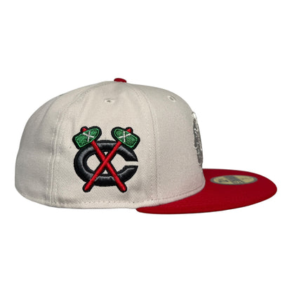 Chicago Blackhawks Tomahawk Red Visor New Era 59Fifty Fitted Hat