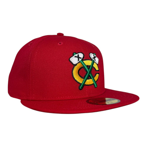 Dome Peace Chicago Blackhawks Tomahawk "Red Yellow Green" New Era 59Fifty Fitted Hat